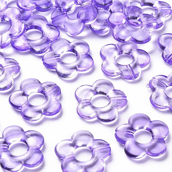 

PandaHall Transparent Acrylic Bead Frames, Flower, Lilac, 19x20x3.5mm, Hole: 1.6mm, Inner Diameter: 6.5mm Acrylic Flower Purple
