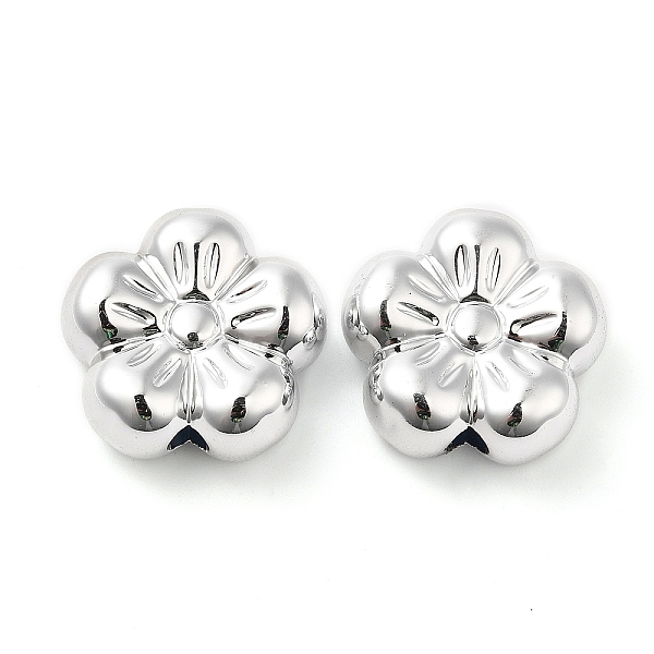 

PandaHall CCB Plastic Beads, Flower, Platinum, 23x10mm, Hole: 3.3mm Plastic Flower