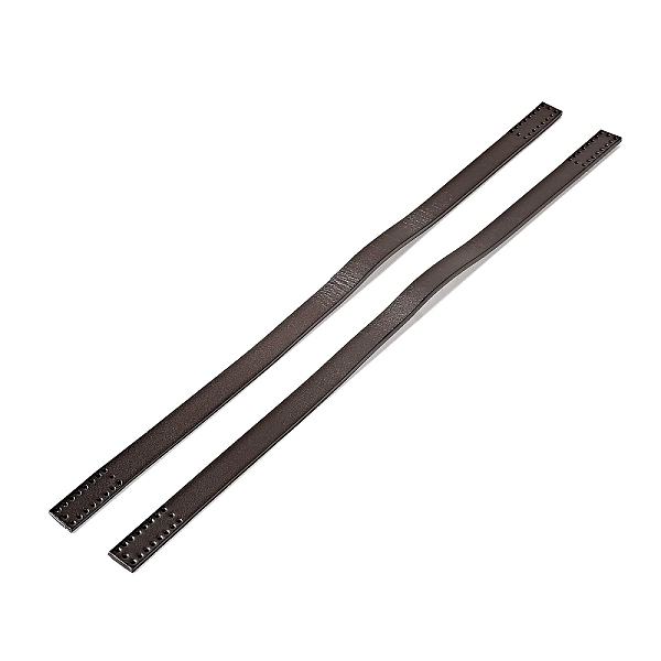 PandaHall Cowhide Leather Sew On Bag Handles, Bag Strap Replacement Accessories, Coconut Brown, 39~42x1.45x0.3cm, Hole: 1.4mm Cowhide Flat