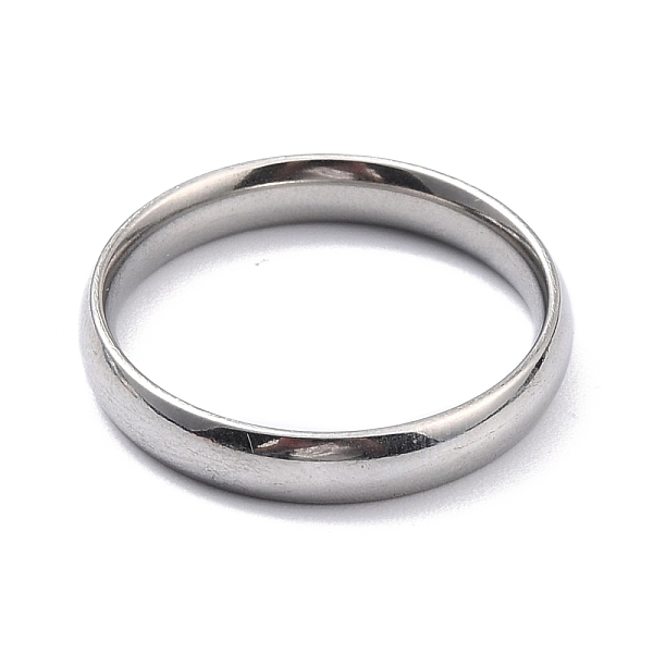 Ionenplattierung (IP) 304 Edelstahl-Fingerring Mit Einfachem Band Für Damen