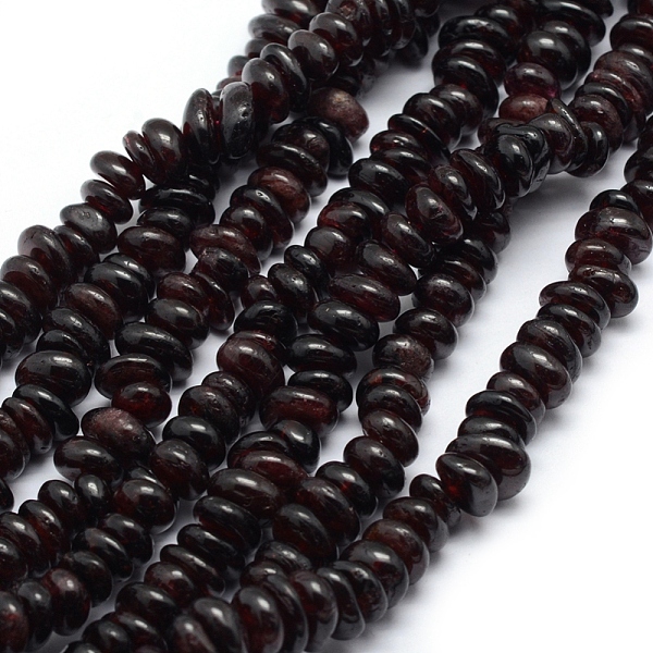 

PandaHall Natural Garnet Beads Strands, Chip, 6~9mm, Hole: 0.8mm, about 33 inch(84cm) Garnet Chip