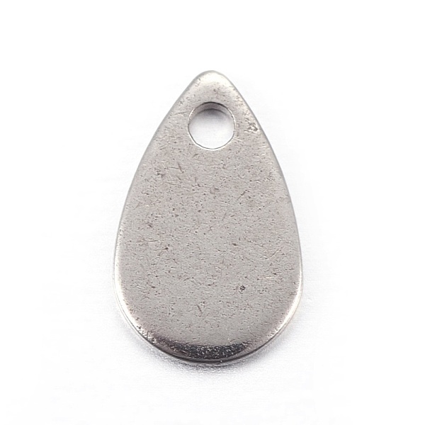 

PandaHall Stainless Steel Charms, teardrop, Stamping Blank Tag, Stainless Steel Color, 8x5x0.6mm, Hole: 1.2mm Stainless Steel Teardrop