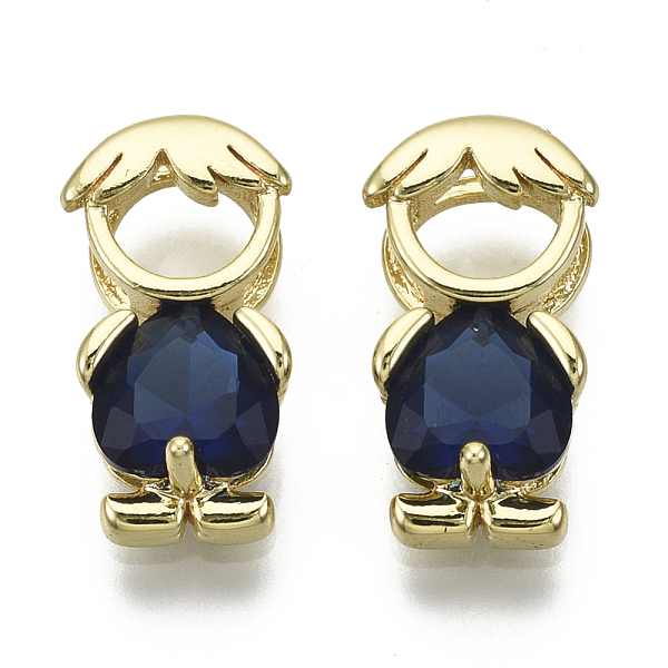 

PandaHall Brass Cubic Zirconia Pendants, Nickel Free, Boy, Real 16K Gold Plated, Prussian Blue, 16x9x5mm, Hole: 5x3mm Brass+Cubic Zirconia...