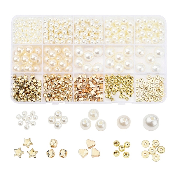 

PandaHall DIY Jewelry Making Kits, Including Star & Heart & Barrel & Flat Round CCB Plastic Beads, Round ABS Plastic Beads, Mixed Color..., Multicolor