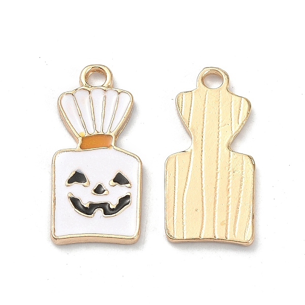 

PandaHall Halloween Light Gold Tone Alloy Enamel Pendants, Rectangle with Ghost Charm, White, 23.5x11x1.5mm, Hole: 2mm Alloy+Enamel...