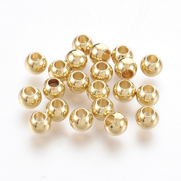 

PandaHall 201 Stainless Steel Beads, Rondelle, Golden, 4x5mm, Hole: 2.3mm 201 Stainless Steel Rondelle