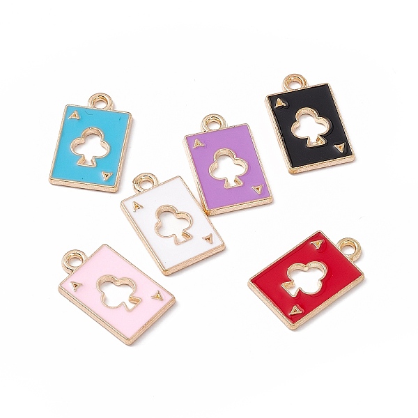 

PandaHall Alloy Pendant, with Enamel, Rectangle with Ace of Spades Charm, Golden, Mixed Color, 18x11x1mm, Hole: 1.8mm Alloy+Enamel Rectangle..., Multicolor