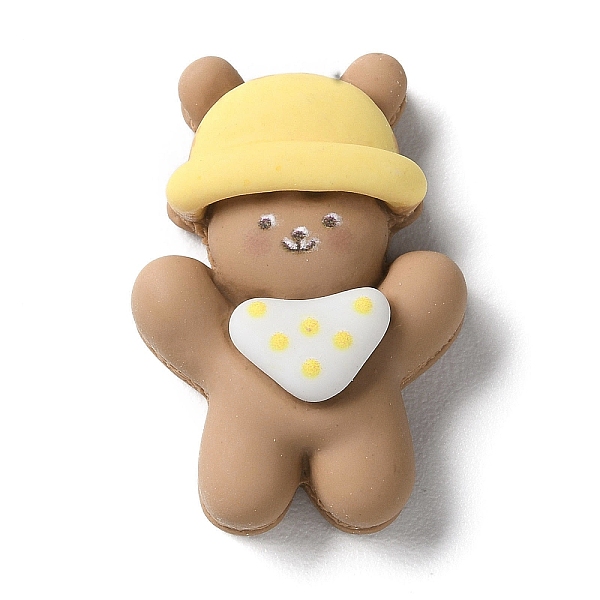 

PandaHall Opaque Resin Cabochons, Cartoon Cabochons for Jewelry Making, Bear, 27x19x9mm Resin Bear Brown