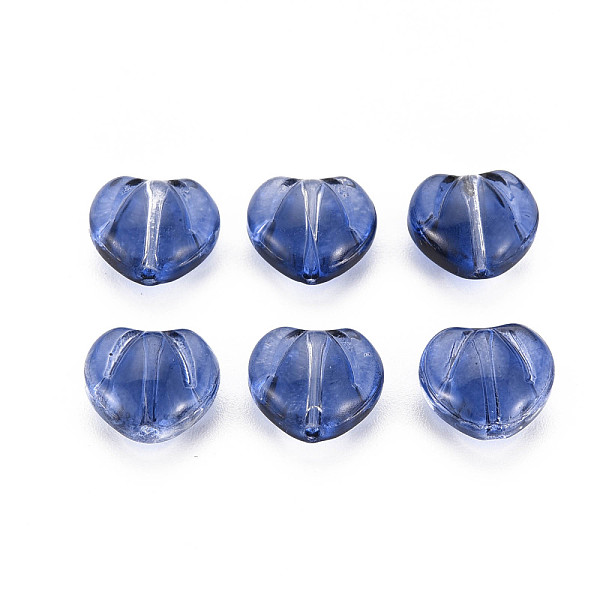 

PandaHall Transparent Glass Beads, Heart, Marine Blue, 10.5x12x6.5mm, Hole: 1mm Glass Heart