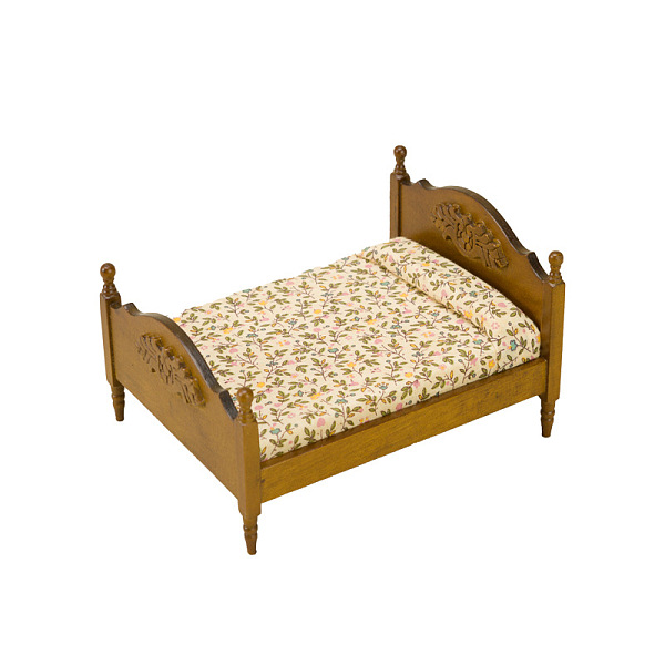 

PandaHall Miniature Wood Double Bed Model, for Dollhouse Accessories, Pretending Prop Decorations, Peru, 198x168x130mm Wood Furniture &..., Brown