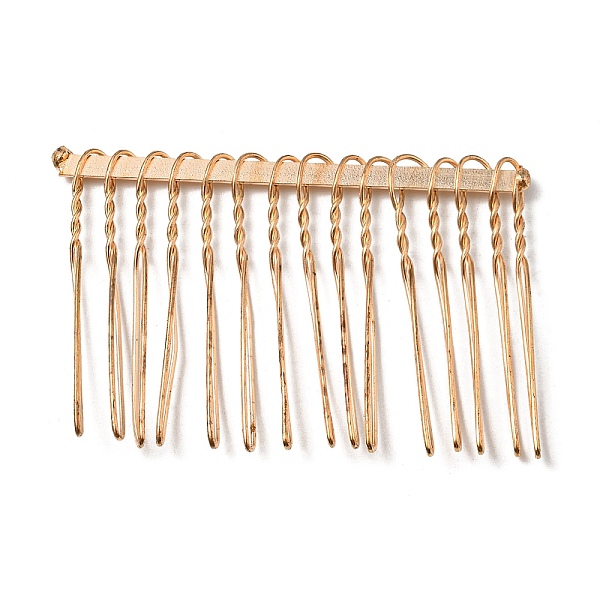

PandaHall Iron Hair Comb Findings, Light Gold, 36~37.5x55~58x3~4.5 mm Iron