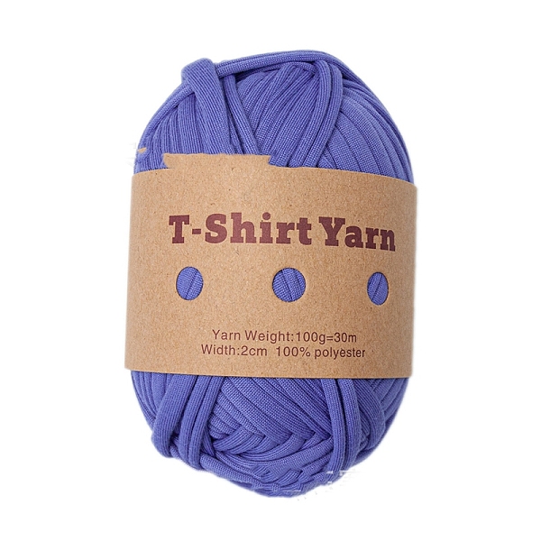 

PandaHall Polyester Cloth Yarn, For Hand Knitting Thick Thread, Crochet Cloth Yarn, Slate Blue, 20mm, about 32.81 Yards(30m)/Skein Polyester