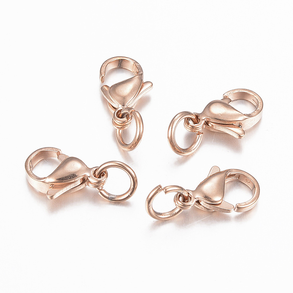 

PandaHall 304 Stainless Steel Lobster Claw Clasps, Parrot Trigger Clasps, Rose Gold, 12x7.5x3.5mm, Hole: 4mm 304 Stainless Steel Others