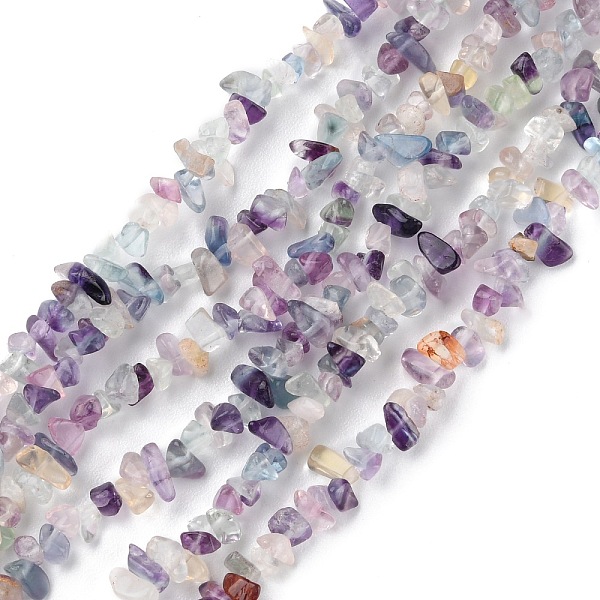 

PandaHall Natural Fluorite Beads Strands, Chip, 1.5~4.5x3~13x2.5~8mm, Hole: 0.6mm, 30.94~31.97 inch(78.6~81.2cm) Fluorite Chip
