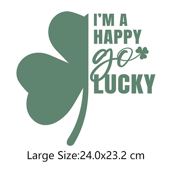 

PandaHall Saint Patrick's Day Theme PET Sublimation Stickers, Heat Transfer Film, Iron on Vinyls, for Clothes Decoration, Clover, 240x232mm...