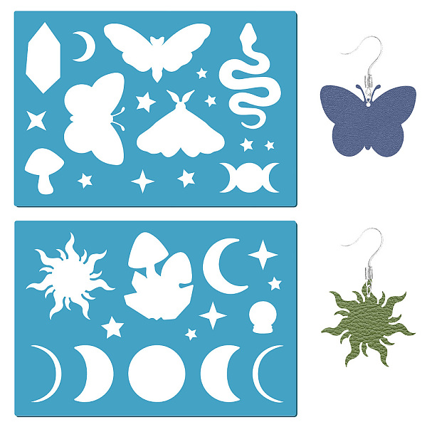 

PandaHall Acrylic Earring Handwork Template, Card Leather Cutting Stencils, Deep Sky Blue, Butterfly Pattern, 130x90x2mm, 2pcs/set Acrylic...