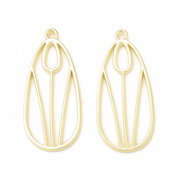 

PandaHall Rack Plating Alloy Teardrop with Tulip Pattern Open Back Bezel Pendants, For DIY UV Resin, Epoxy Resin, Pressed Flower Jewelry...