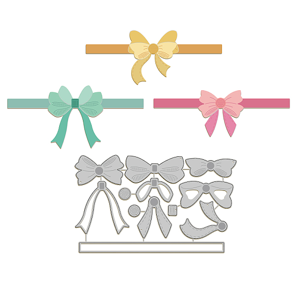 

PandaHall Bowknot Carbon Steel Cutting Dies Stencils, for DIY Scrapbooking, Photo Album, Decorative Embossing Paper Card, Stainless Steel...