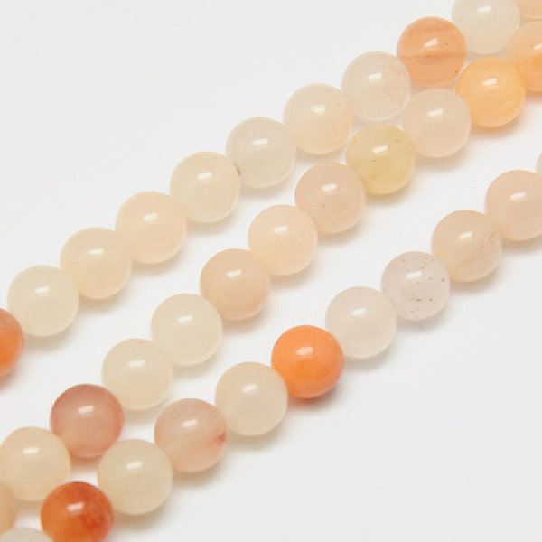 

PandaHall Natural Pink Aventurine Beads Strands, Round, PeachPuff, 8mm, Hole: 1mm Pink Aventurine Round Brown