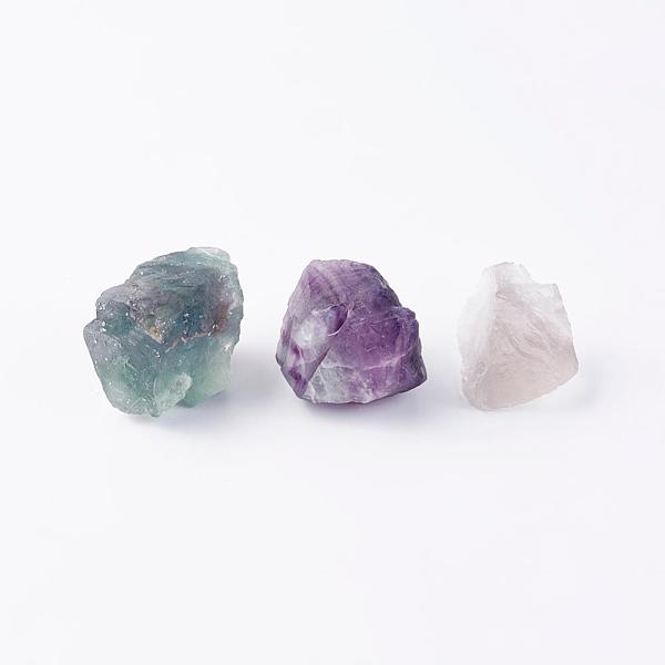 

PandaHall Natural Fluorite Beads, Nuggets, No Hole/Undrilled, Thistle, 15~72x15~39x13~32.5mm, about 100g/bag Fluorite Nuggets Purple