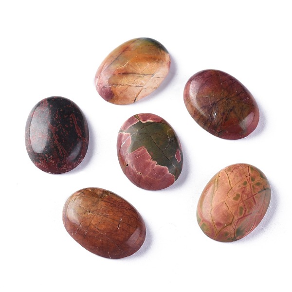 

PandaHall Gemstone Cabochons, Oval, Mixed Color, Size: about 22mm wide, 30mm long, 6.5~7mm thick Mixed Stone Oval Multicolor