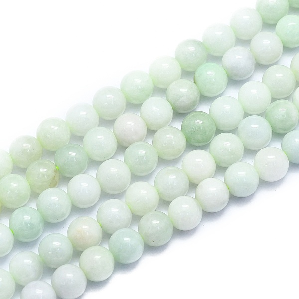 

PandaHall Natural Myanmar Jade/Burmese Jade Beads Strands, Round, 8~8.5mm, Hole: 0.8mm, about 46pcs/Strand, 15.08 inch(38.3cm) Myanmar Jade...
