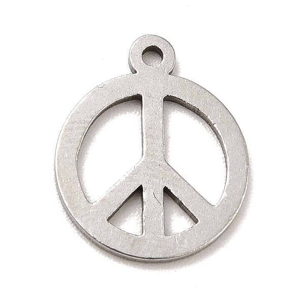 

PandaHall 201 Stainless Steel Pendants, Flat Round with Peace Symbol, Stainless Steel Color, 14x11.5x1mm, Hole: 1mm 201 Stainless Steel Flat...