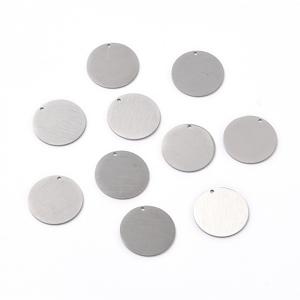 

PandaHall 304 Stainless Steel Pendants, Double Side Drawbench, Stamping Blank Tag, Flat Round, Stainless Steel Color, 25x1mm, Hole: 1.6mm...