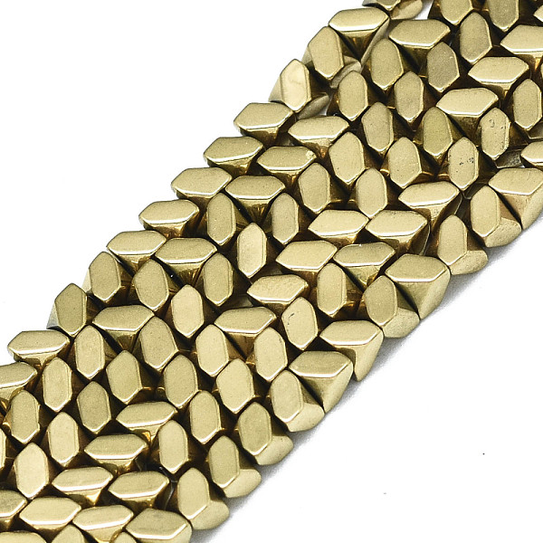 

PandaHall Electroplate Non-magnetic Synthetic Hematite Beads Strands, Arrows, Real 18K Gold Plated, 3x4x4mm, Hole: 0.9mm, about...