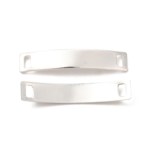 

PandaHall Brass Connector Charms, Cadmium Free & Lead Free, Long-Lasting Plated, Curved Rectangle Links, 925 Sterling Silver Plated...