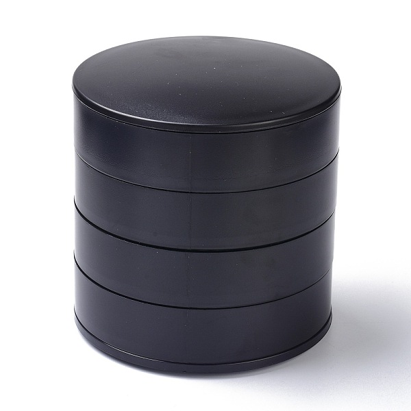 

PandaHall 4-Layer Rotating Travel Jewelry Tray Case, Jewelry Organizer with Felt Cloth, for Bracelets Rings Bracelets, Black, 10.05x10.4cm...