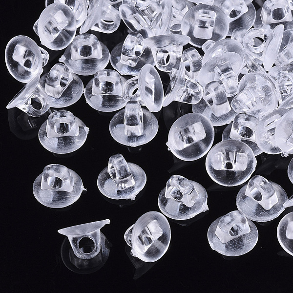 

PandaHall Transparent AS Plastic Charm Base Settings, for Flat Back Cabochons, Hair Findings, DIY Hair Tie Accessories, Clear, 7.5x5mm, hole...