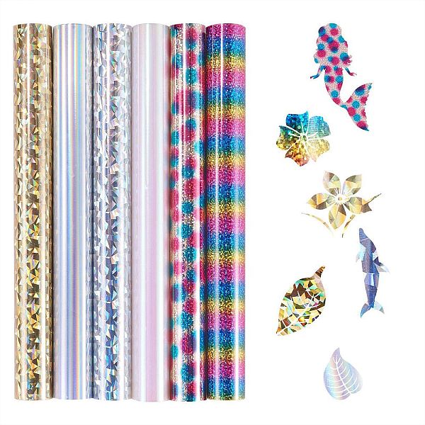 

PandaHall 6 Sheets 6 Colors Transfer Vinyl Sheets, Iron On Vinyl for T-Shirt, for Clothes Fabric Decoration, Rectangle, Mixed Color..., Multicolor