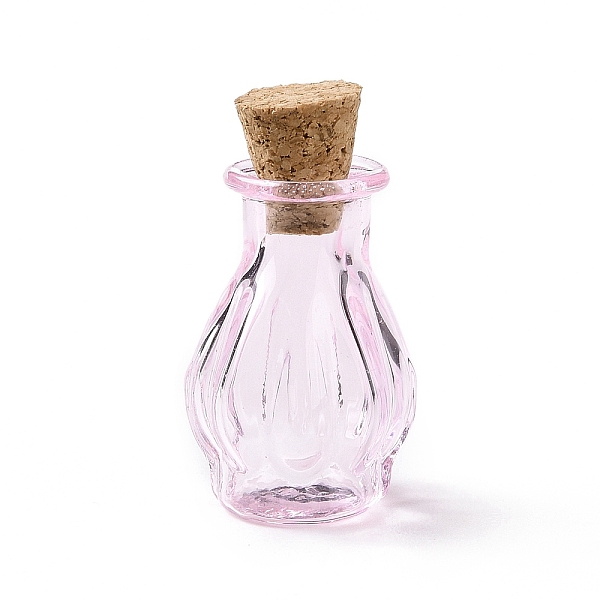 

PandaHall Miniature Glass Bottles, with Cork Stoppers, Empty Wishing Bottles, for Dollhouse Accessories, Jewelry Making, Pearl Pink, 25x14mm...