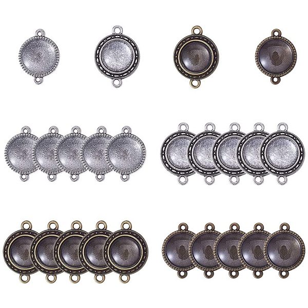 

PandaHall 32 Sets 2 Styles 14 16mm Tibetan Style Alloy Bezel Pendant Blanks Pendant Trays with 14 16mm Clear Glass Cabochons Dome Tiles...