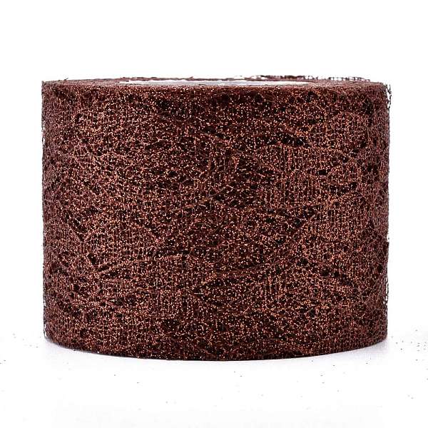 

PandaHall Sparkle Lace Fabric Ribbons, with Glitter Powder, for Wedding Party Decoration, Skirts Decoration Making, Coffee, 2 inch(5cm), 10..., Brown