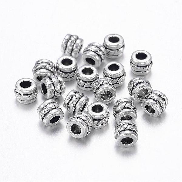 

PandaHall Tibetan Style Alloy Spacer Beads, Column, Antique Silver, Lead Free & Cadmium Free & Nickel Free, 5x4mm, Hole: 2.2mm Alloy Column