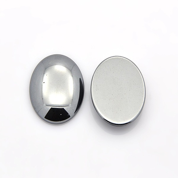 

PandaHall Oval Non-Magnetic Synthetic Hematite Cabochons, Black, 18x13x5mm Non-magnetic Hematite Oval Black
