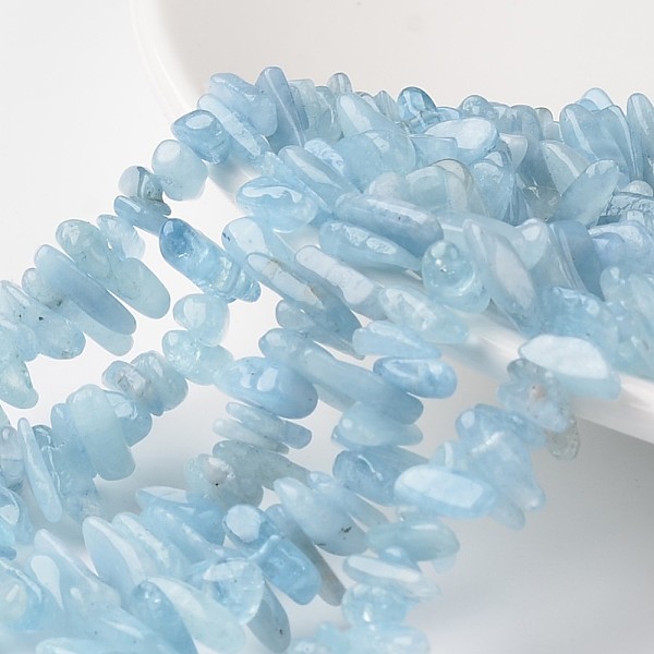 

PandaHall Grade A+ Nuggets Natural Aquamarine Bead Strands, 14~45x5~10x5~10mm, Hole: 1mm, about 43~90pcs/strand, 14.9 inch~15.7 inch...