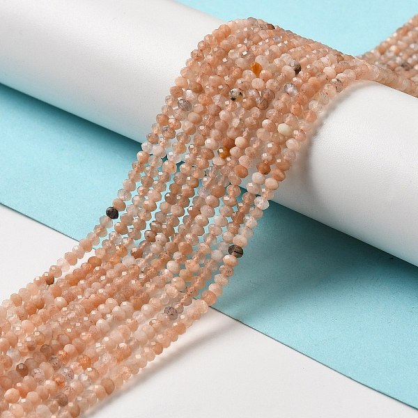 

PandaHall Natural Multi-Moonstone Beads Strands, Faceted, Rondelle, 3x2mm, Hole: 0.6mm, about 168~193pcs/strand, 14.96''~15.35''(38~39cm)...