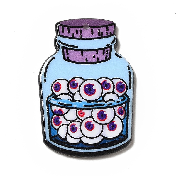 

PandaHall Acrylic Pendants, Jewelry Making Findings, Bottle Pattern, 44x29x2.4mm, Hole: 2mm Acrylic Bottle