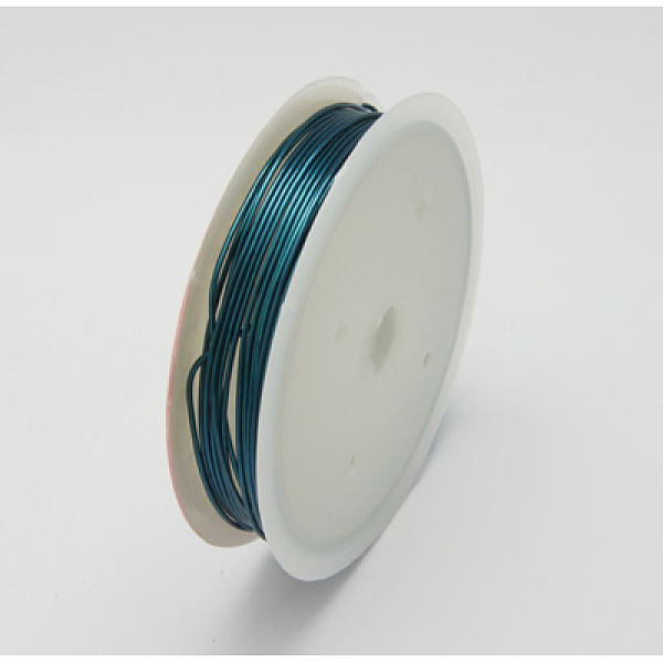 

PandaHall Copper Jewelry Wire, Nickel Free, Blue, 24 Gauge, 0.5mm, about 8m/roll Copper Round Blue