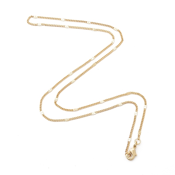 

PandaHall Rack Plating Brass Handmade Necklaces, Curb Chains/Twisted Chains, Real 24K Gold Plated, 17.7 inch(45cm), 2x0.7mm Brass