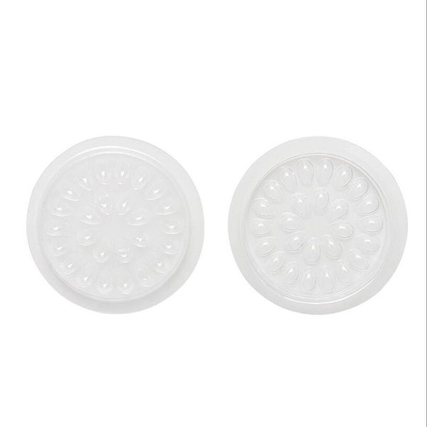 PandaHall PVC Eyelash Extension Pads, Grafting Eyelashes Tools, Flat Round, White, 4.7cm Plastic Flat Round White