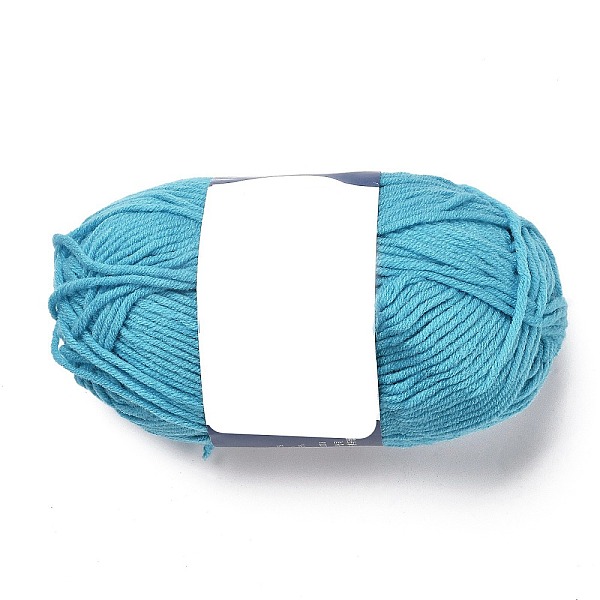 

PandaHall Milk Cotton Knitting Acrylic Fiber Yarn, 5-Ply Crochet Yarn, Punch Needle Yarn, Dark Turquoise, 2mm Acrylic Fiber
