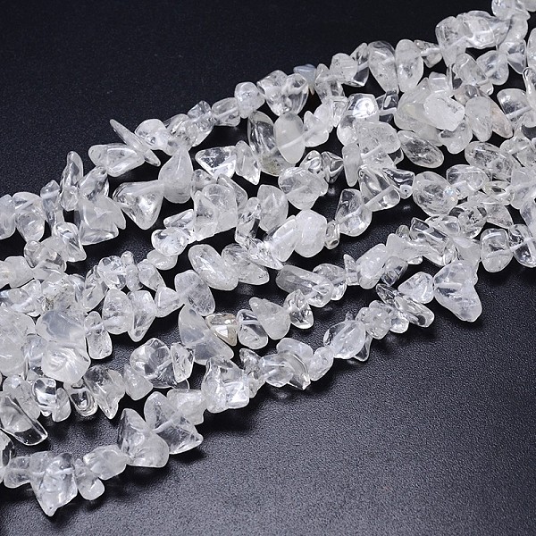 

PandaHall Natural Quartz Crystal Beads Strands, Rock Crystal Beads, Chips, Dyed, 8~20x8~18mm, Hole: 1mm, about 31.5 inch Quartz Crystal Chip