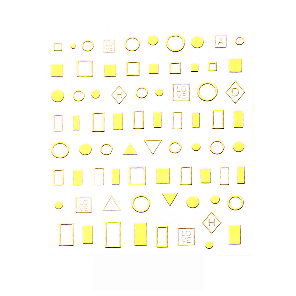 

PandaHall 3D Gold Stamping Nail Decals Stickers, Metal Moon Star Heart Geometry Self-adhesive 3D Nail Art Supplies, for Woman Girls DIY Nail...