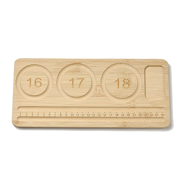 

PandaHall Rectangle Bamboo Bracelet Design Boards, for Beaded Bracelet Necklace Jewelry Making, BurlyWood, 28.5x13x1cm Wood Orange