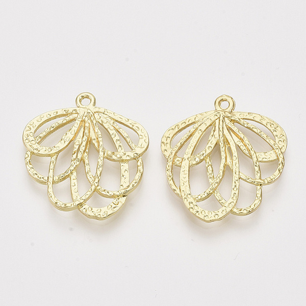 

PandaHall Alloy Pendants, Flower, Light Gold, 29x26x2.5mm, Hole: 1.6mm Alloy Flower