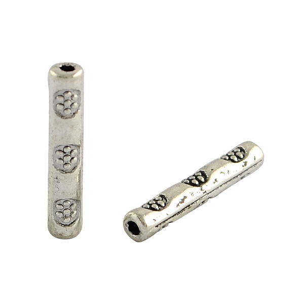 

PandaHall Tibetan Style Alloy Tube Beads, Cadmium Free & Lead Free, Antique Silver, 14x2.5mm, Hole: 1mm Alloy Tube